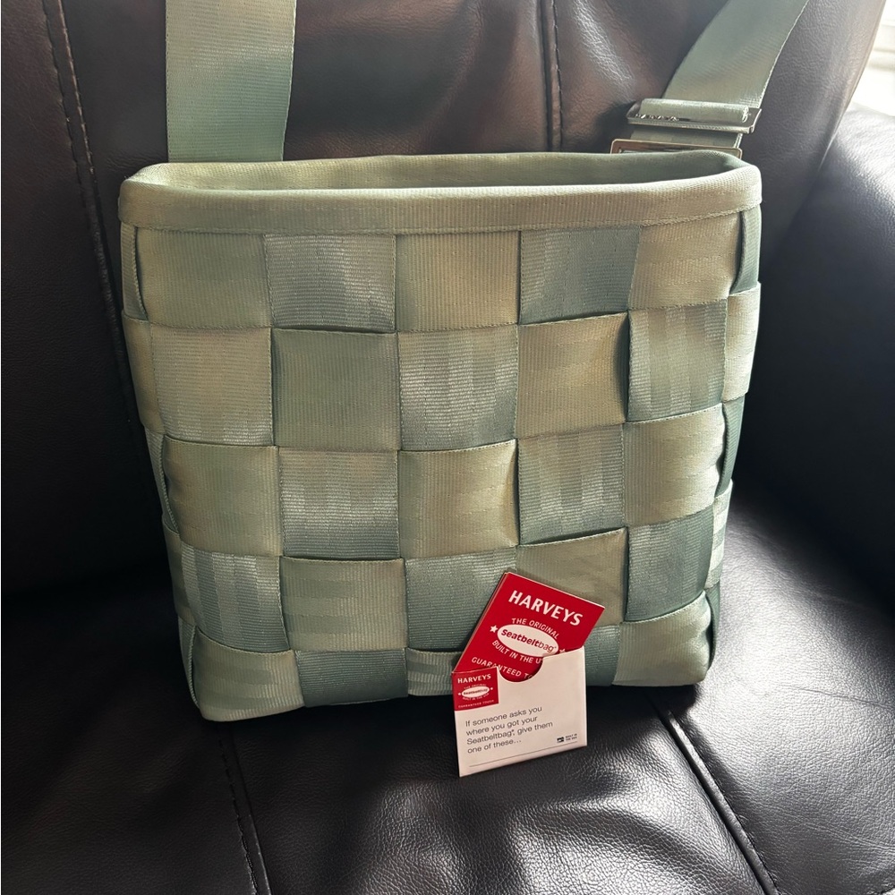 Harveys Mint Woven Crossbody Bag
